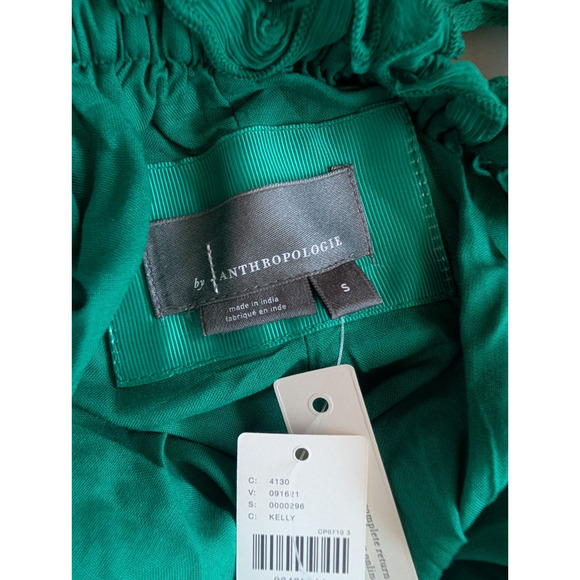 NWT By Anthropologie Sleeveless Chiffon Midi Dress Size S Green #ND454 - Picture 8 of 10